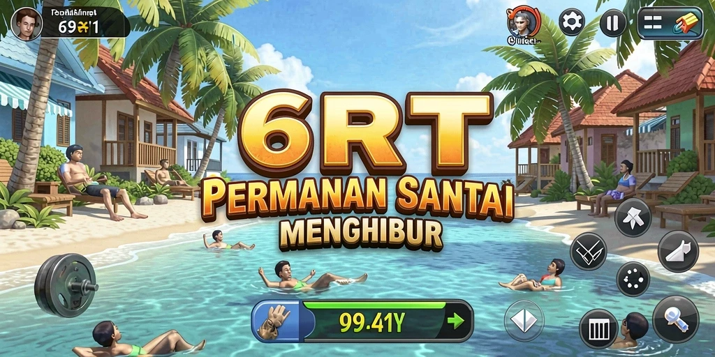 Tampilan gameplay santai dan penuh warna dari 6RT.