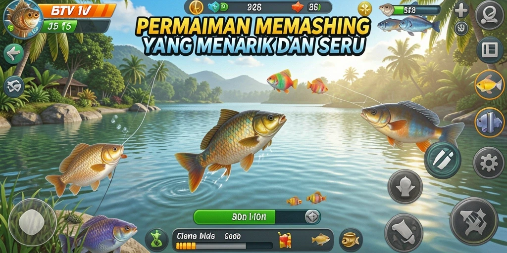 Tampilan menarik dari gameplay memancing di BTV168.