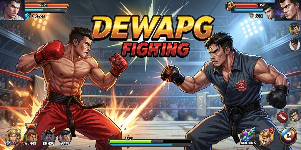 Screenshot DEWAPG menampilkan aksi pertarungan yang mendebarkan dan grafis menarik.