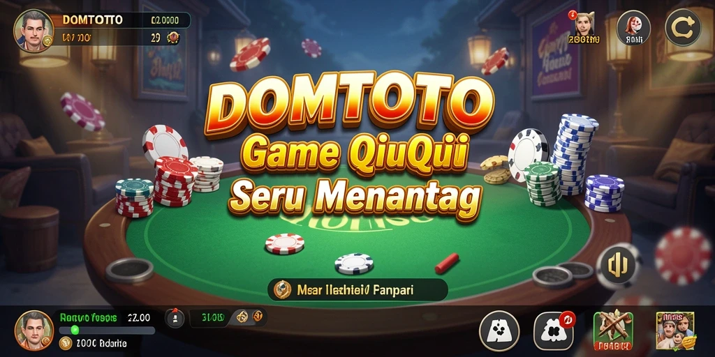 Screenshot gameplay seru dari permainan QiuQiu DOMTOTO.