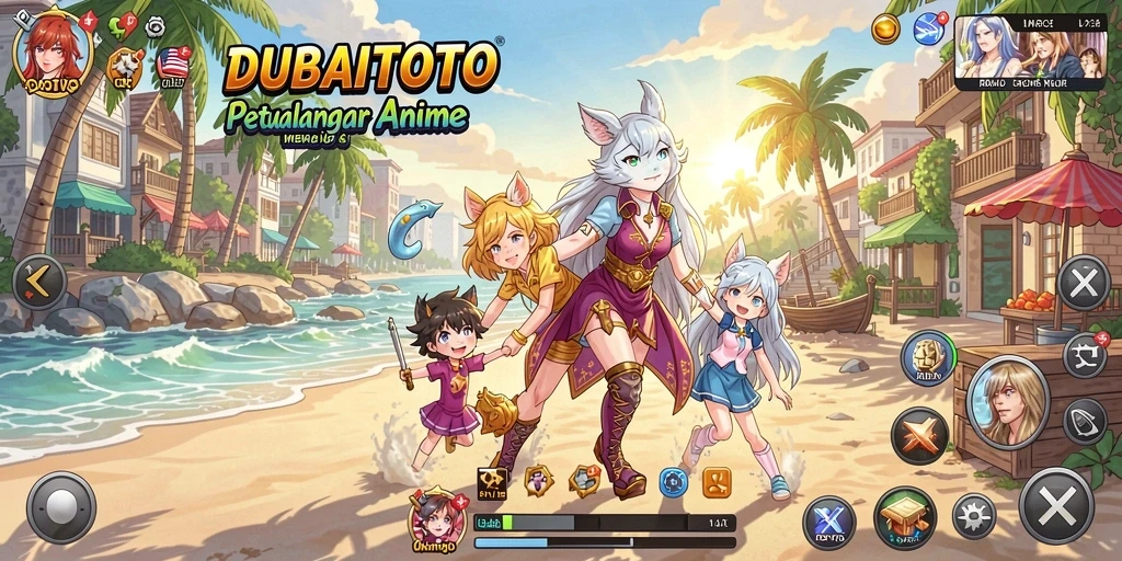 Gameplay DUBAITOTO yang memukau dengan karakter Anime.