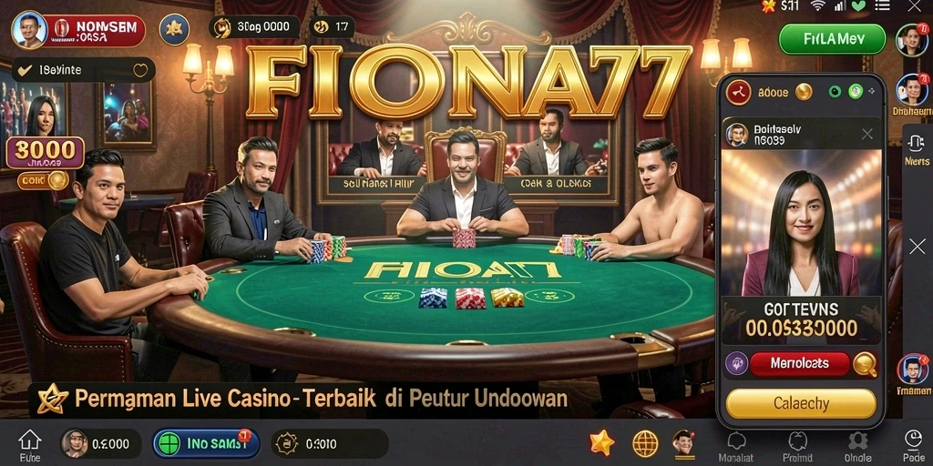 Tampilan gameplay FIONA77 yang menampilkan dealer profesional.