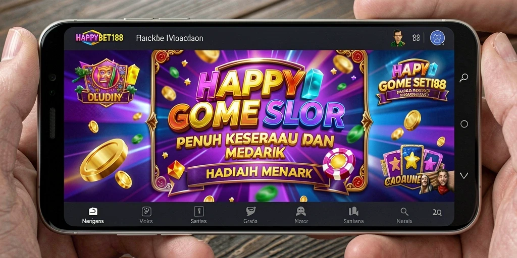 Screenshot menunjukkan gameplay seru dan interaktif dari slot HAPPYBET188.