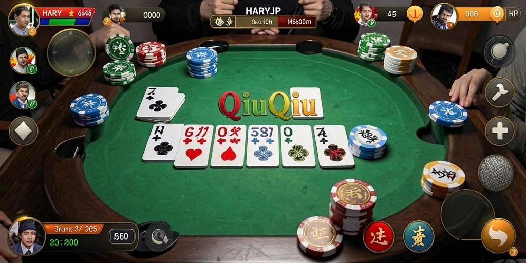 Tampilan gameplay QiuQiu yang seru dan menarik.
