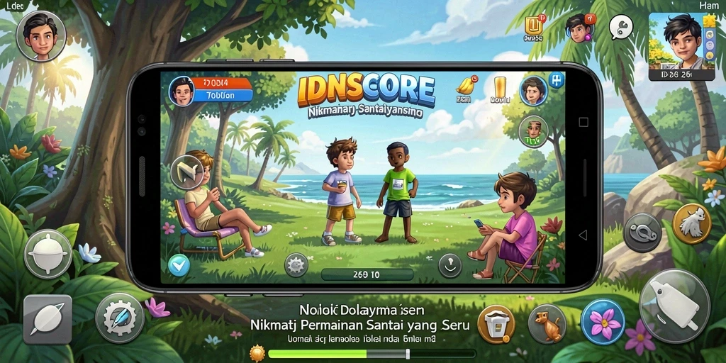 Tampilan permainan IDNSCORE yang penuh warna dan seru untuk dimainkan.