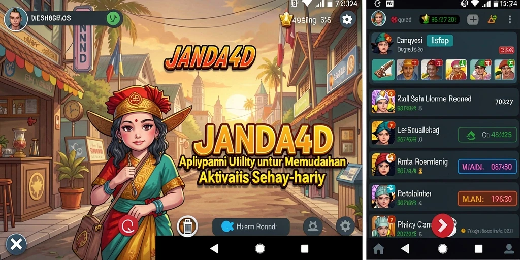 Tangkapan layar aplikasi JANDA4D yang menunjukkan fitur pengingat dan tugas.