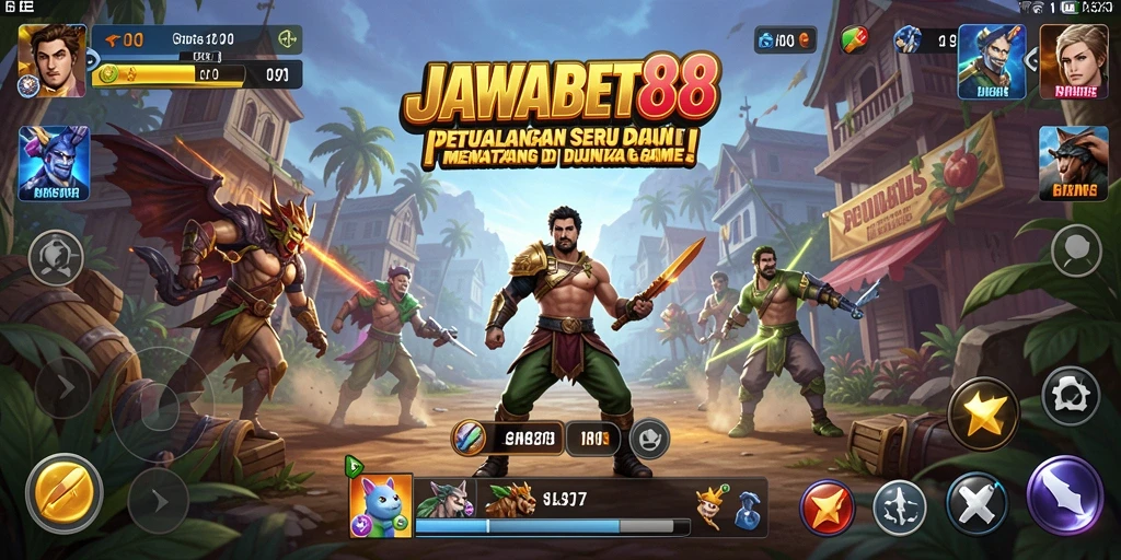 Screenshot gameplay JAWABET88 menunjukkan aksi mendebarkan dalam petualangan.