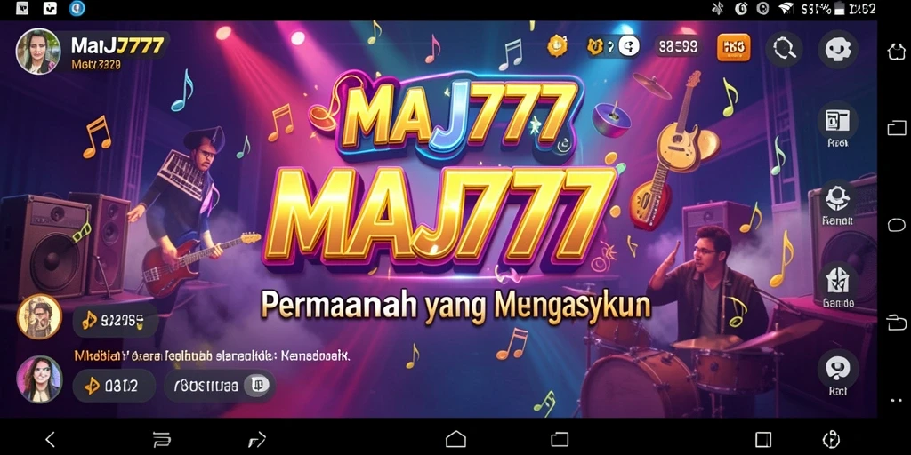 Screenshot gameplay MAJ777 yang menampilkan antarmuka bermain musik.