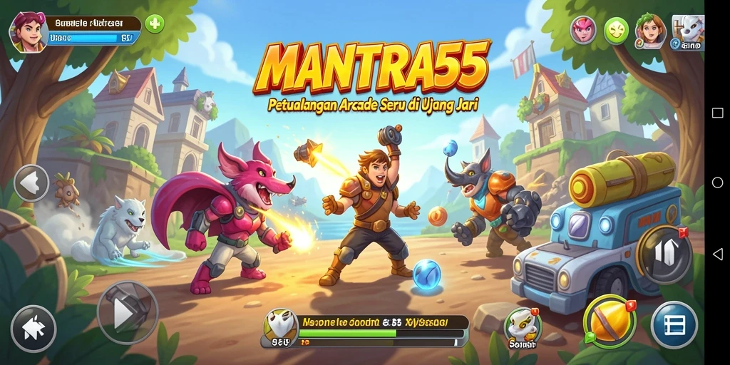 Tampilan gameplay mendebarkan dari MANTRA55 yang penuh aksi.