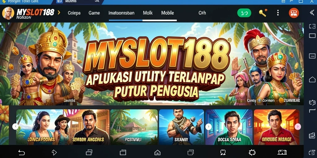Tampilan utama MYSLOT188 dengan fitur-fitur Utility yang intuitif.