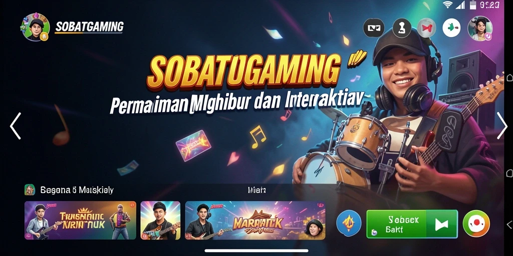 Screenshot gameplay SOBATGAMING menampilkan aksi bermain musik yang seru.