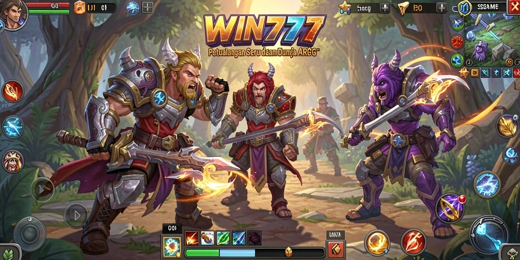 Tampilan gameplay <strong>WIN777</strong> yang menegangkan dan penuh aksi dalam dunia ARPG.